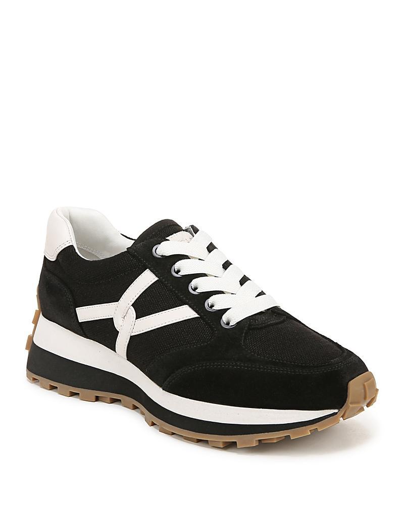 Womens Valentina Leather & Suede Low-Top Sneakers Product Image