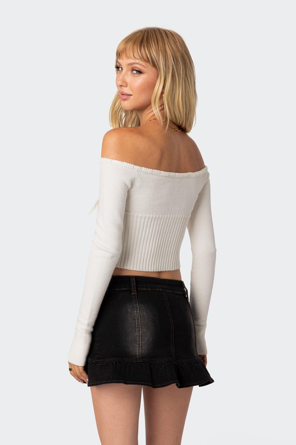 Dawna Tie Front Knit Top Product Image