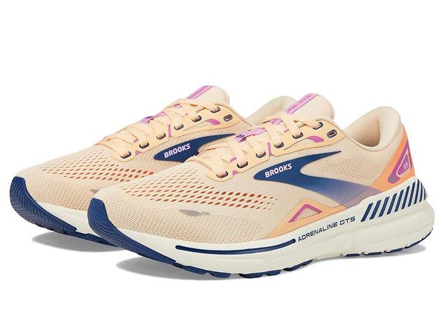 Brooks Womens Adrenaline GTS 23 - Shoes Apricot/Estate Blue/Orchid Product Image