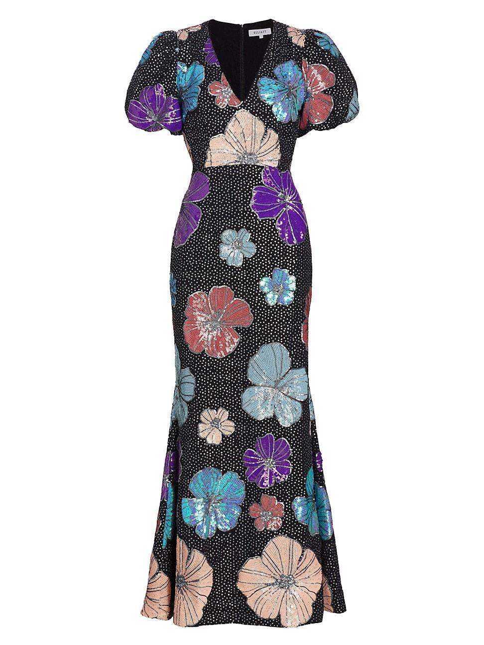 Womens Resort Minka Floral Sequin Gown Product Image