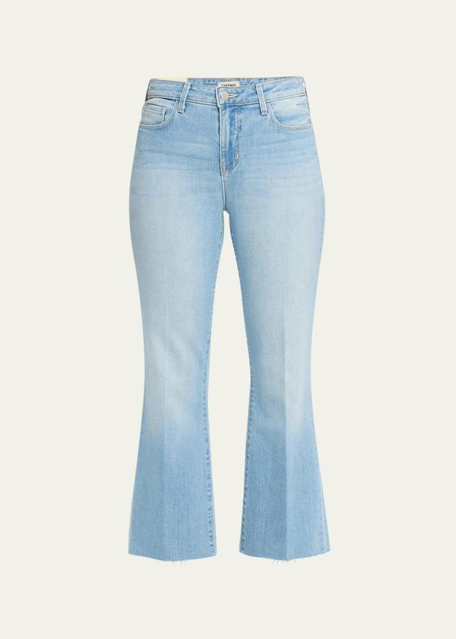 LAGENCE Kendra Raw Hem Crop Flare Jeans Product Image