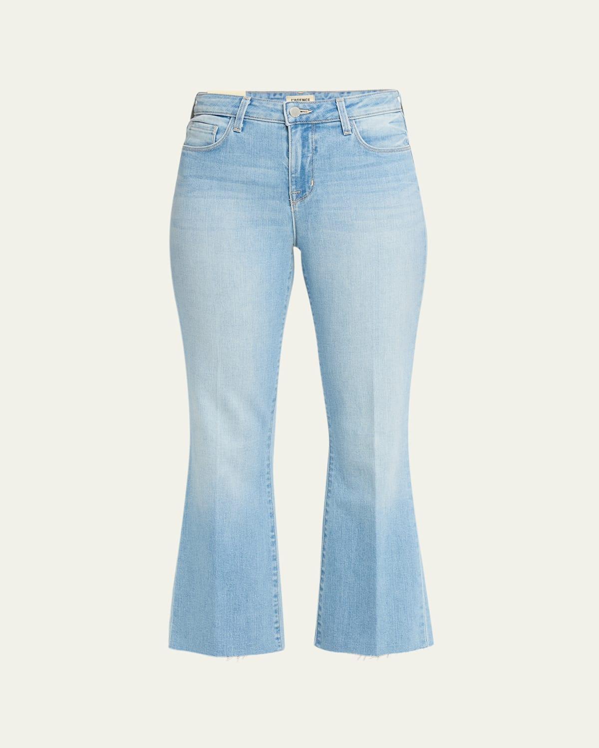 LAGENCE Kendra Raw Hem Crop Flare Jeans Product Image