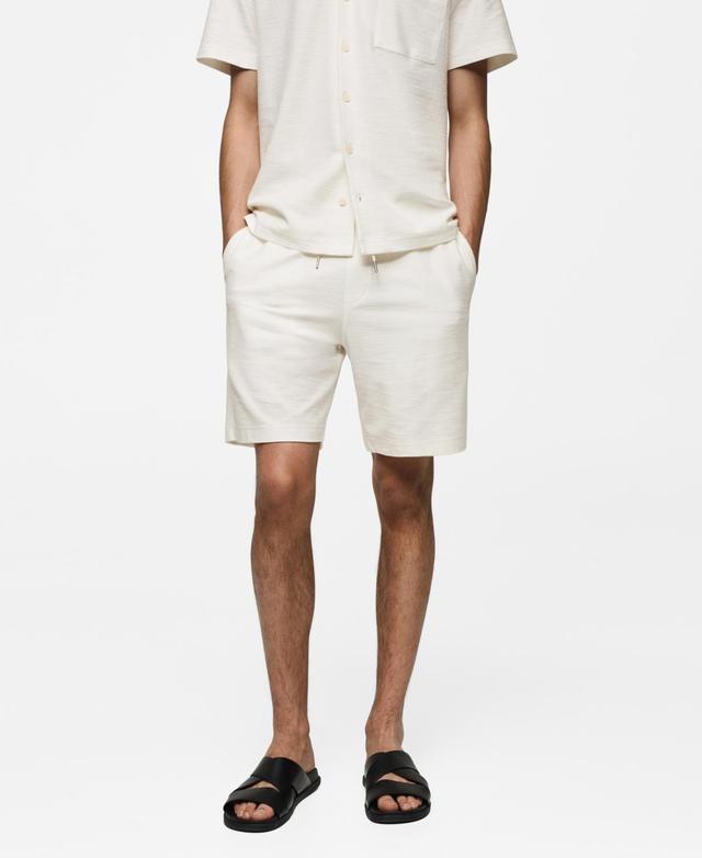 Mango Mens Drawstring Cotton Shorts Product Image