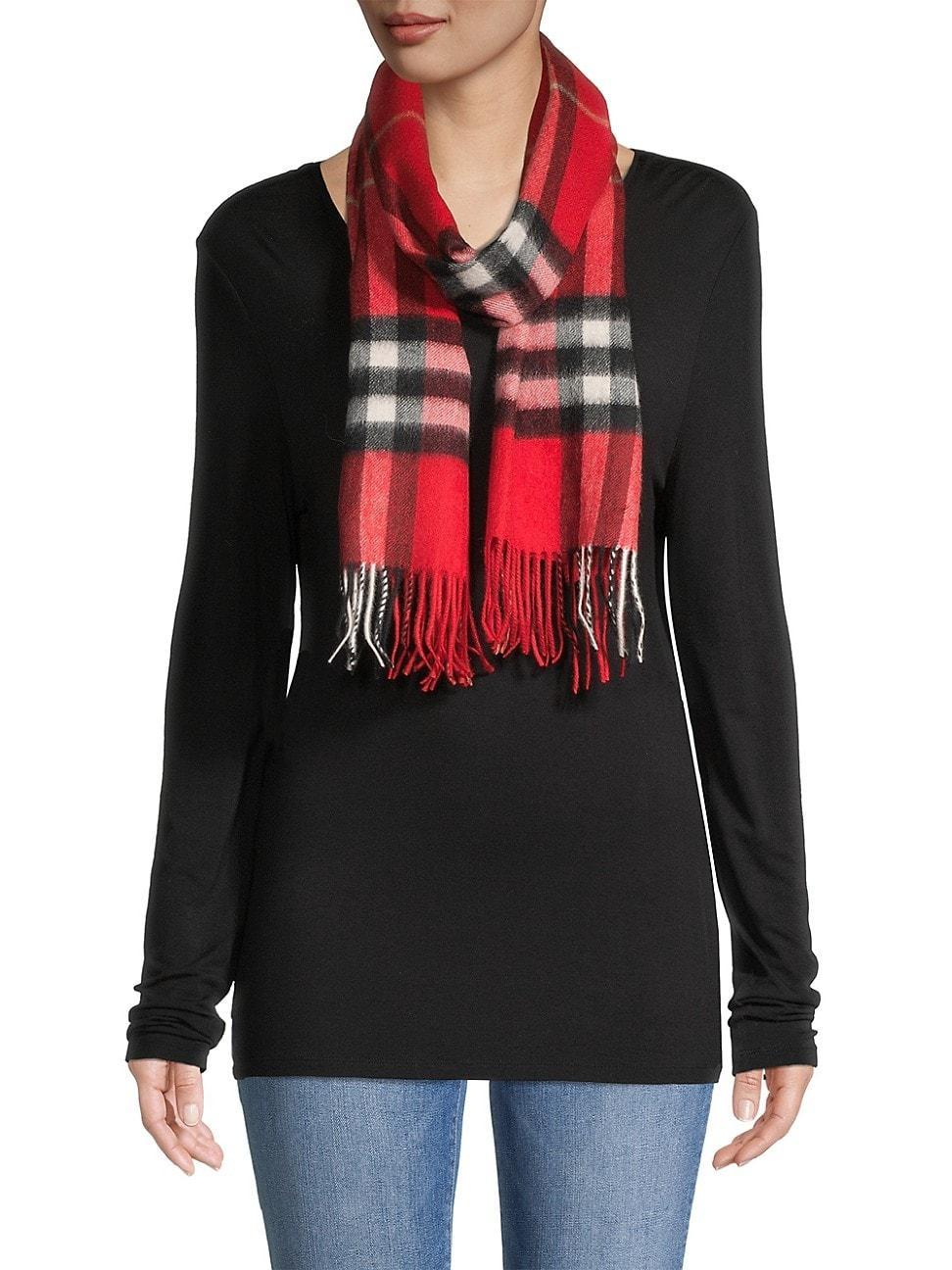 Womens Giant Icon Check Cashmere Scarf Product Image