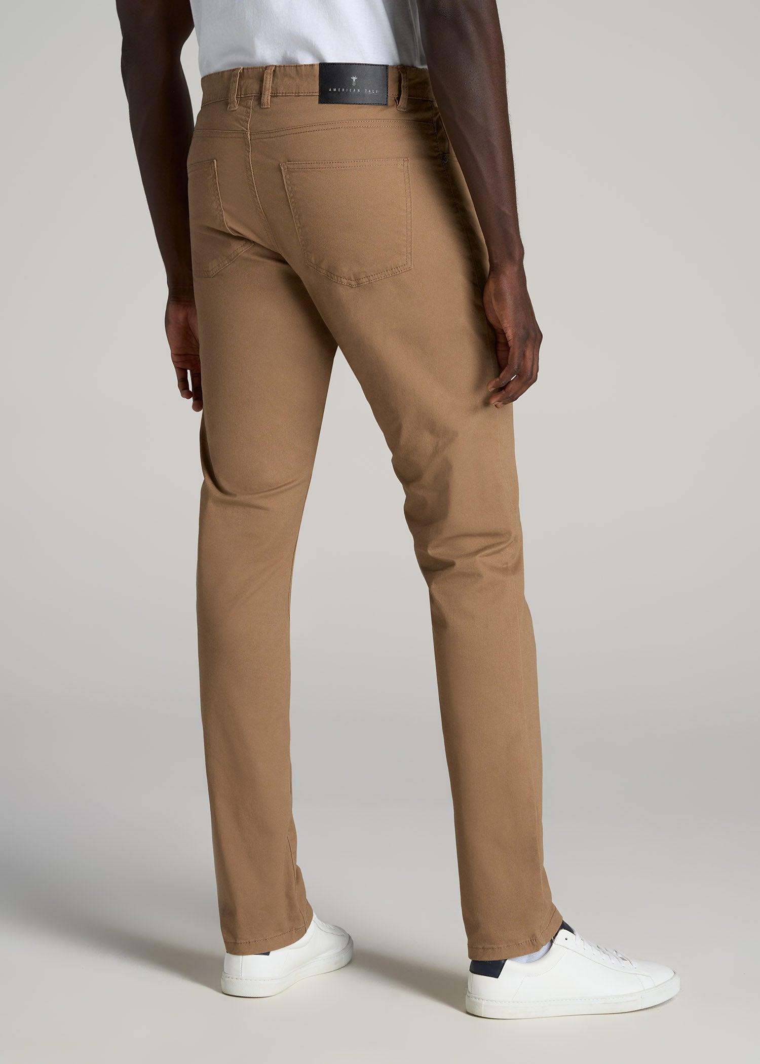 Carman TAPERED Fit Five Pocket Pants for Tall Men in Russet Brown Product Image