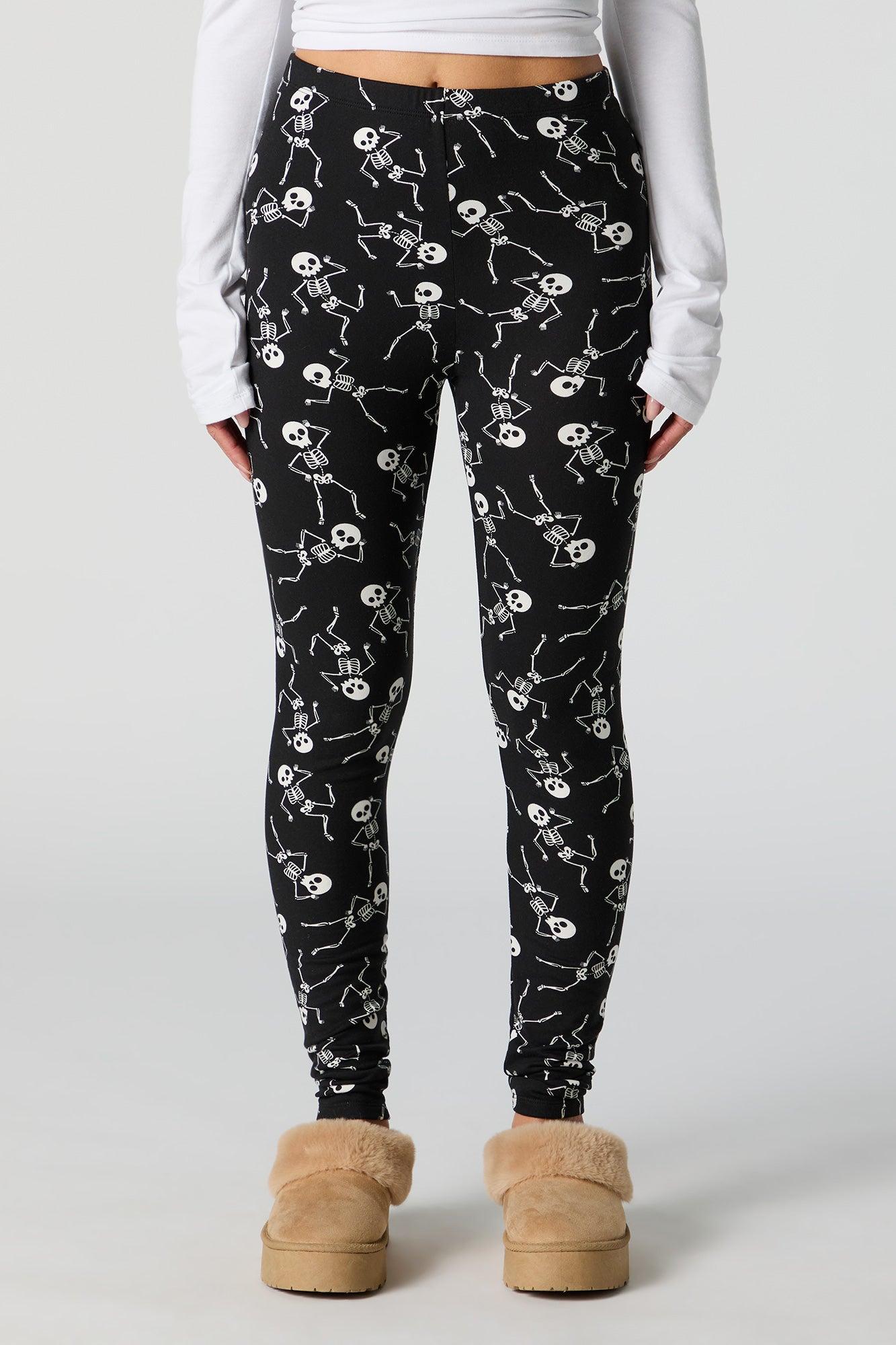 Halloween Print Fleece Legging Female Product Image