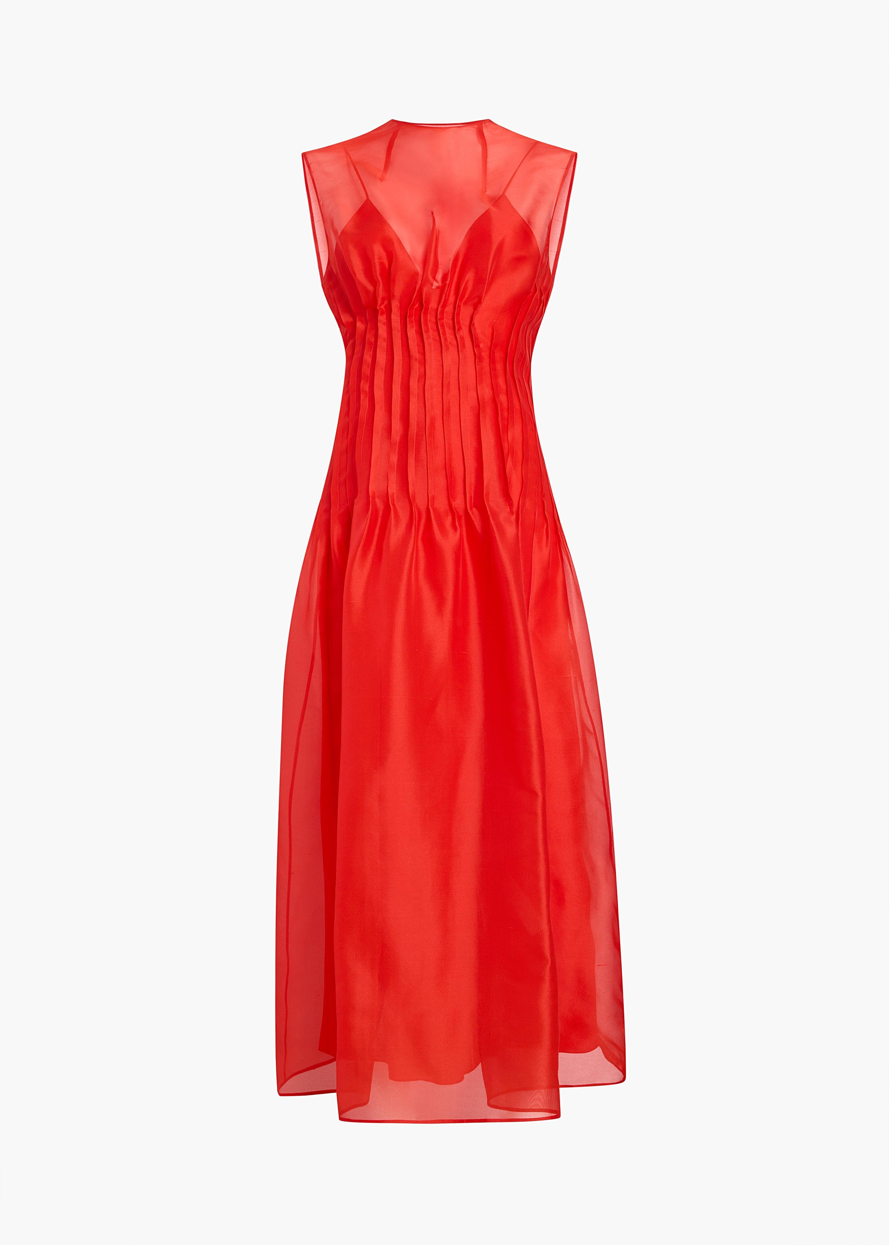 Wes Dress in Fire Red Product Image