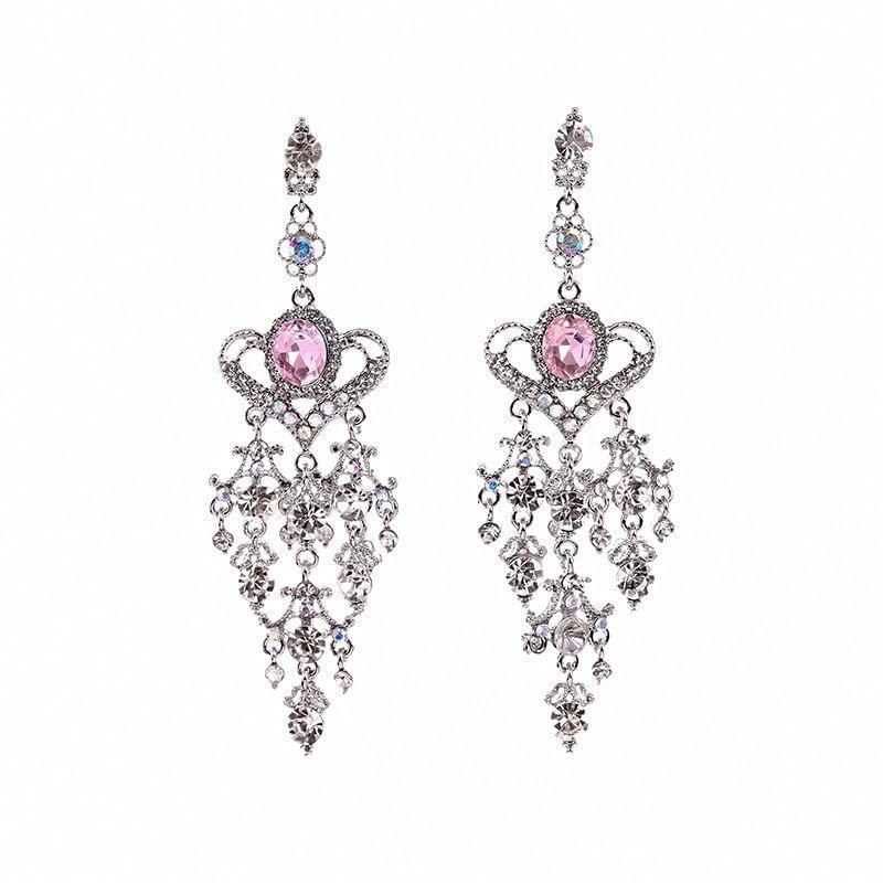 Heart Rhinestone Dangle Earring Product Image