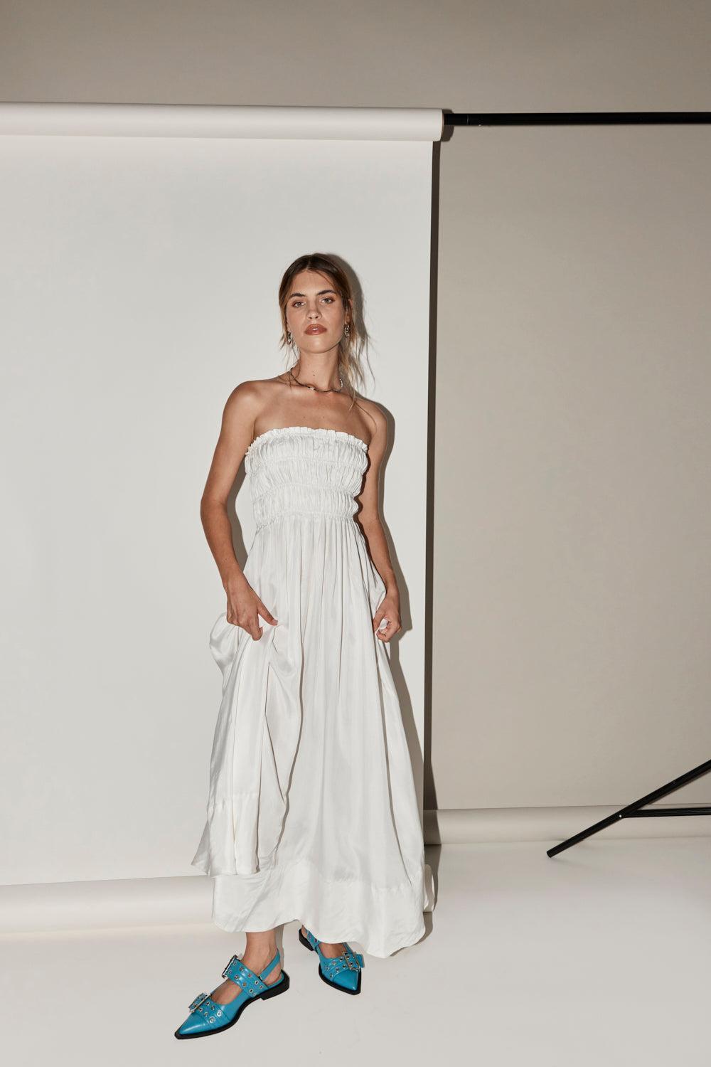 Eliana Maxi Dress White Product Image