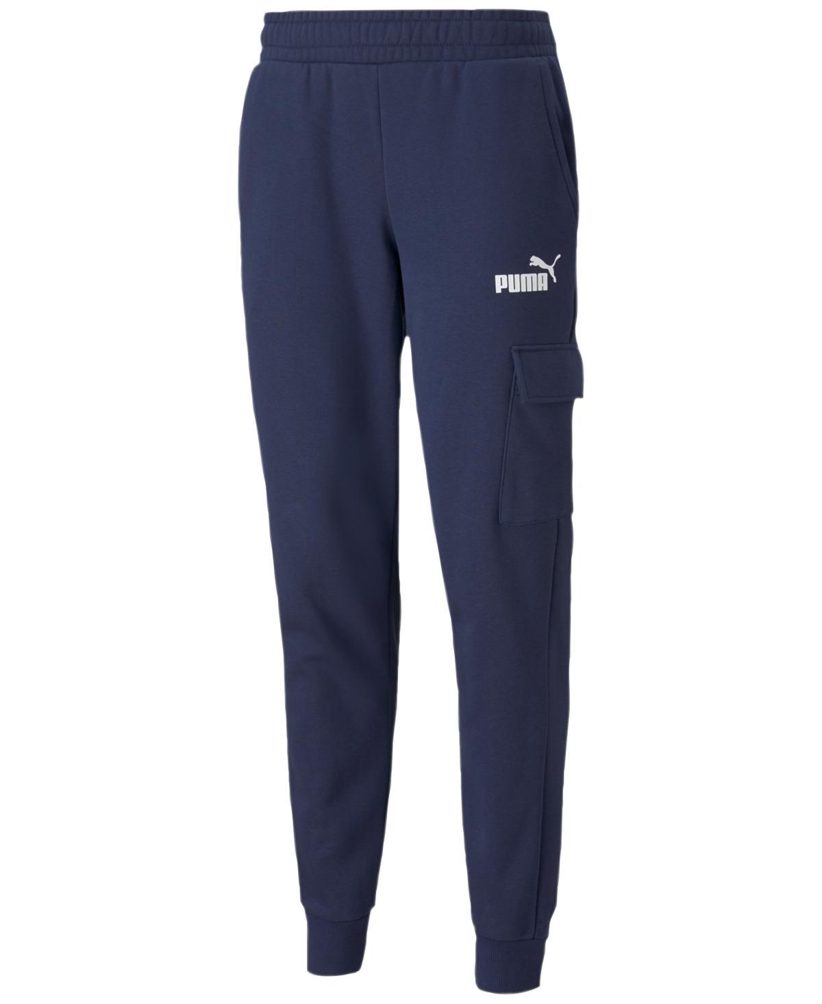 Puma Mens Ess Logo-Print Fleece Cargo Jogger Pants Product Image