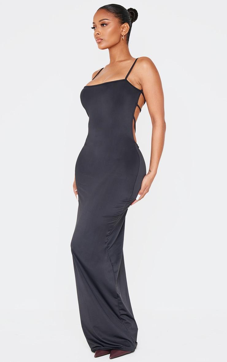 Shape Black Sculpt Strappy Back Detail Maxi Dress Product Image