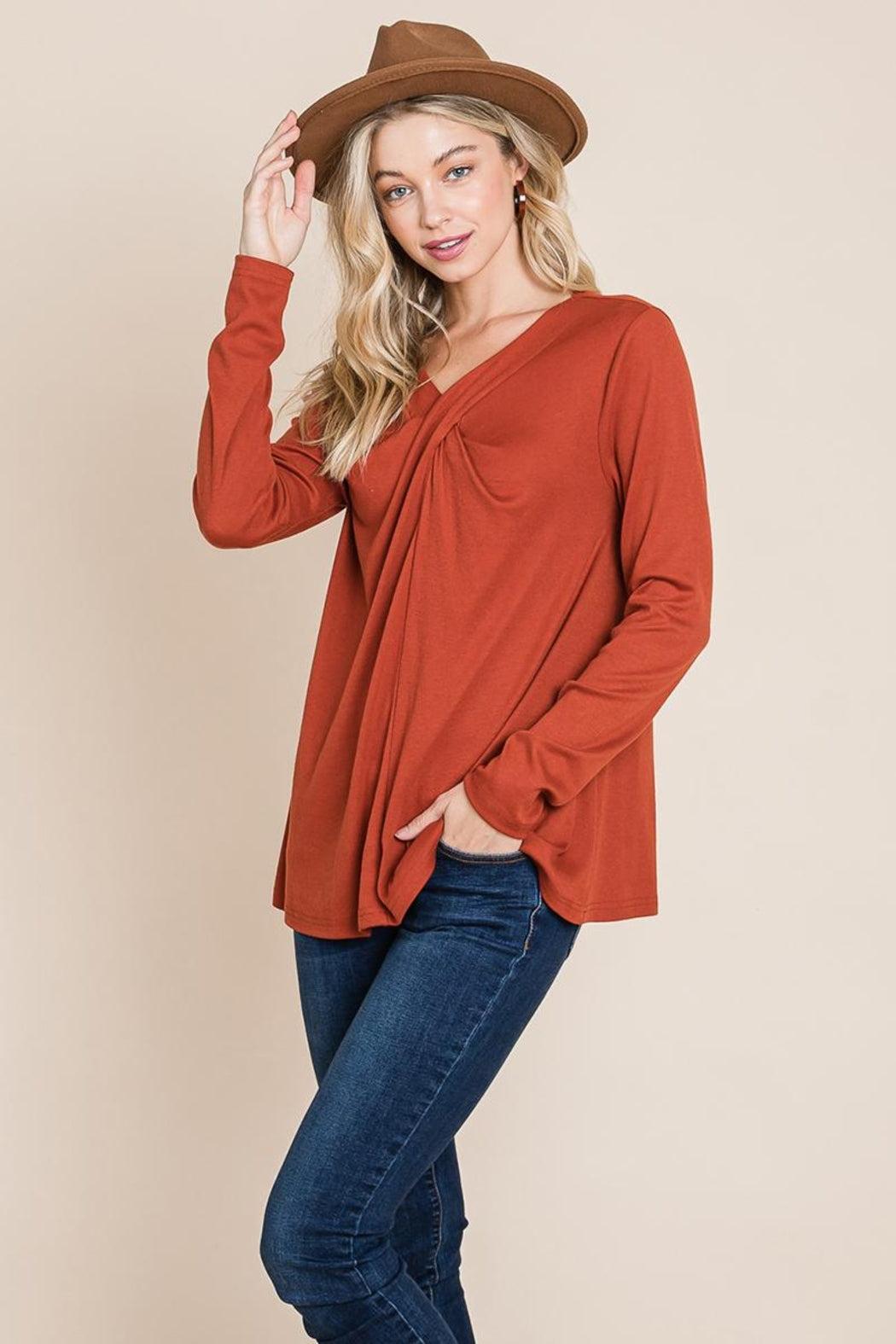 Fold Knotted Twist Sweatshirts Product Image