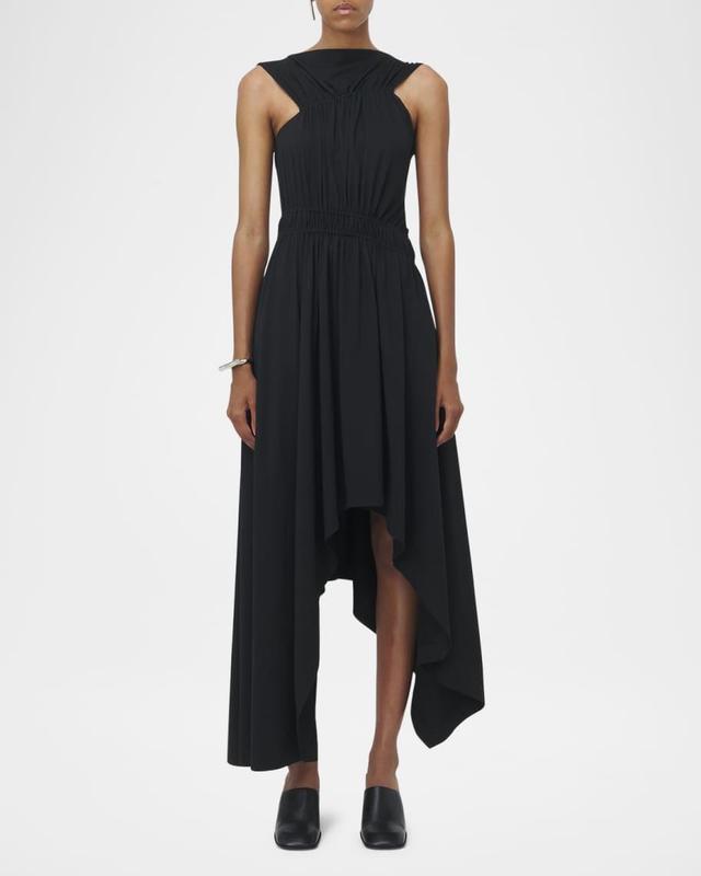 Asymmetric Gathered Dress Product Image