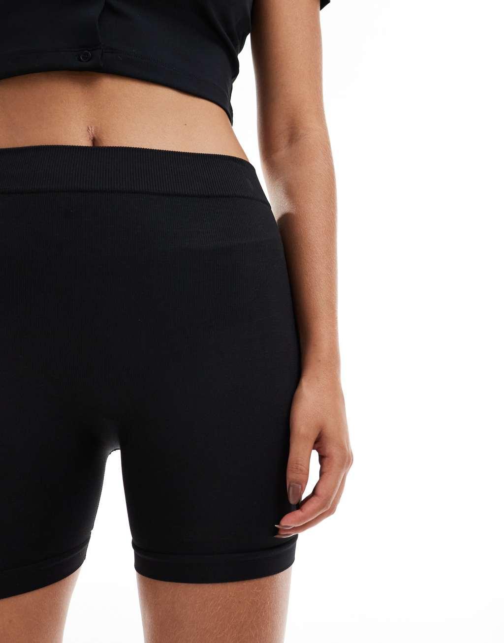 ASOS DESIGN seamless shaping bum lifting short in black Product Image