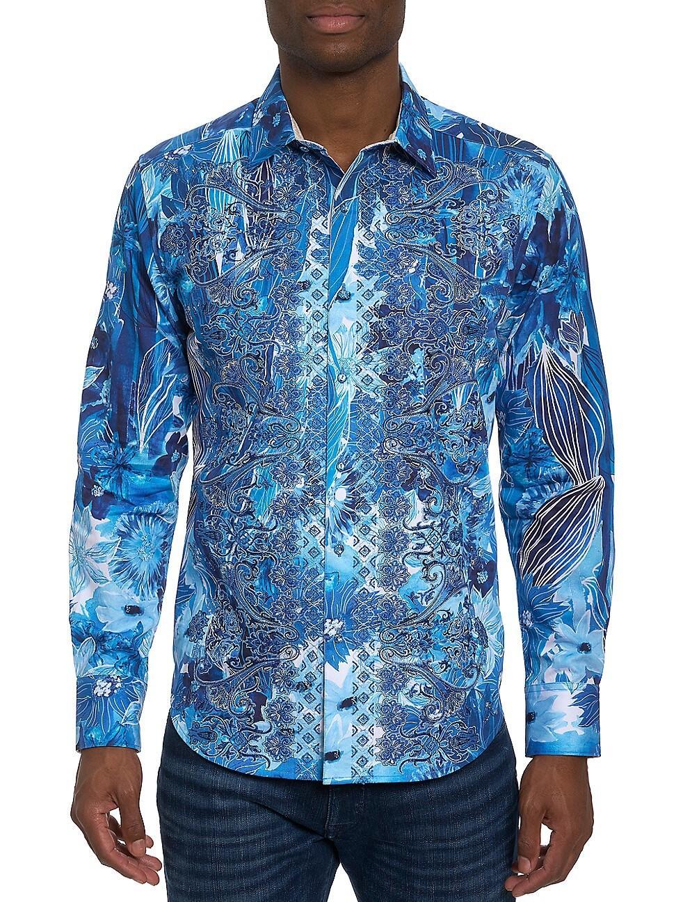 Mens Floral Escape Button-Up Shirt Product Image