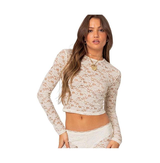 Womens Estella sheer lace top Product Image