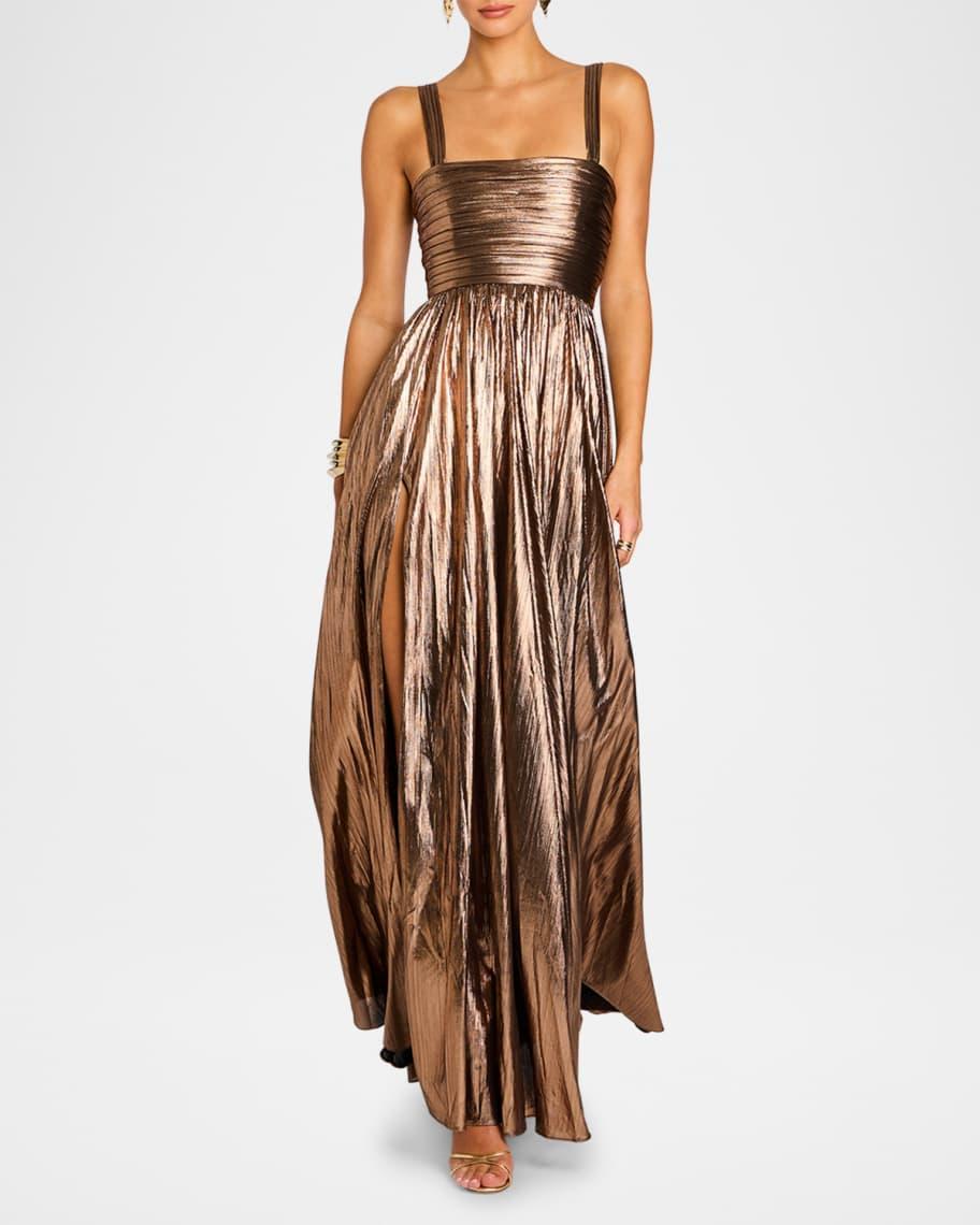 Iris Metallic Maxi Dress Product Image