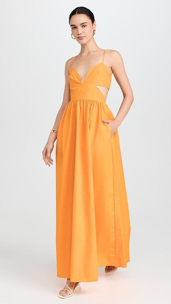 Susana Monaco Poplin Cut Out Open Back Dress | Shopbop product image