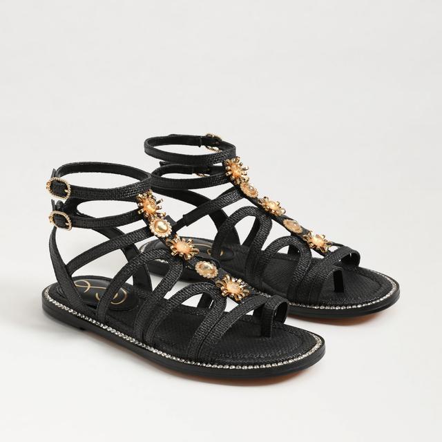 Sam Edelman Tianna Gladiator Sandal Black Weave 8.0 Product Image