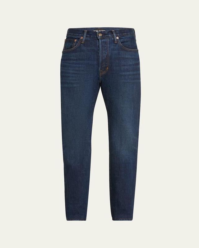 Mens Rinsed Selvedge Standard Fit Jeans Product Image