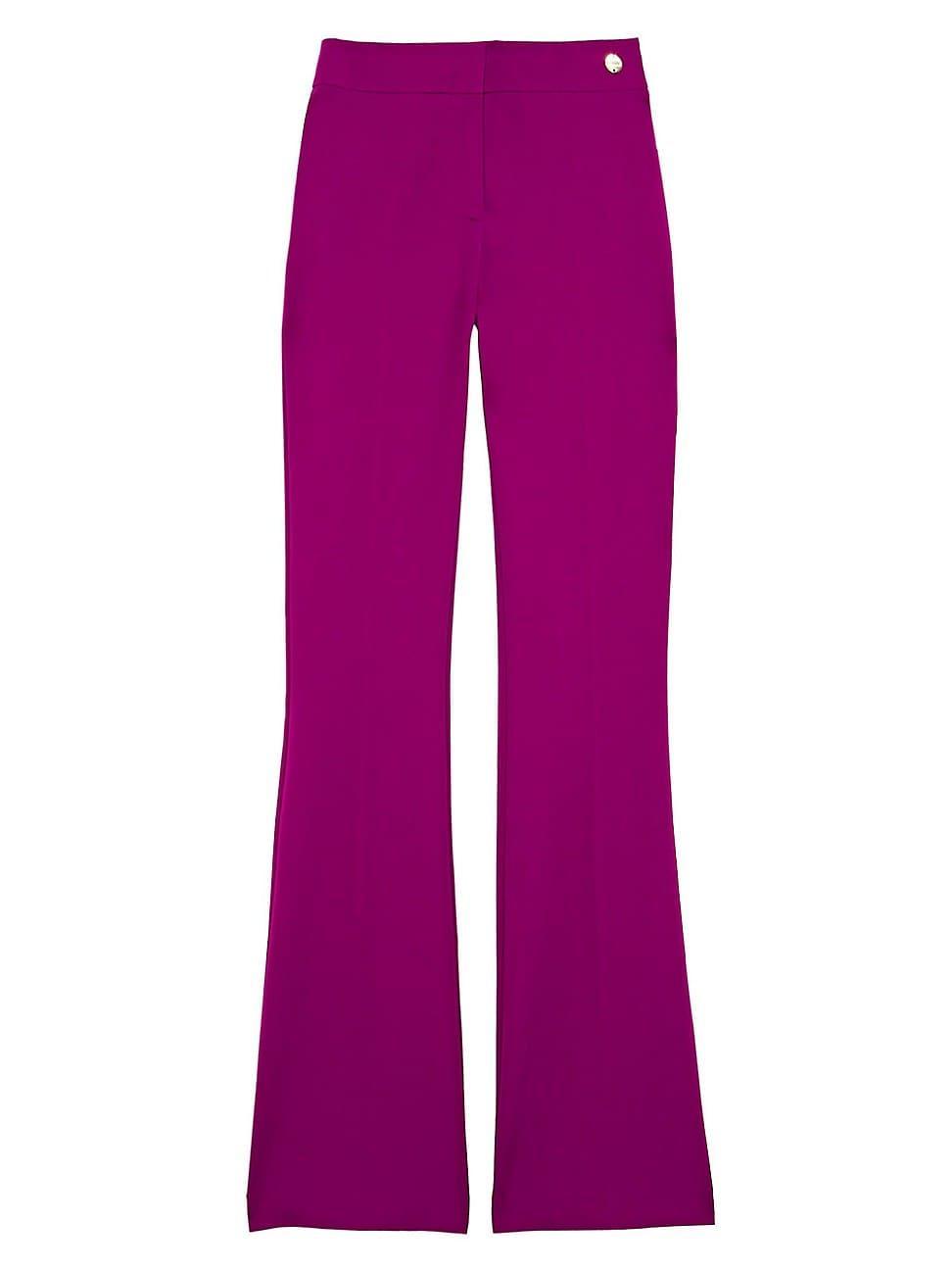 Womens Danae Crepe Stretch High Waisted Fit And Flare Trousers Product Image