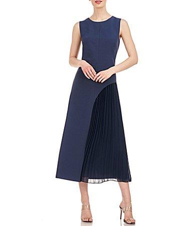 Womens Danette Crepe Sleeveless Midi-Dress Product Image