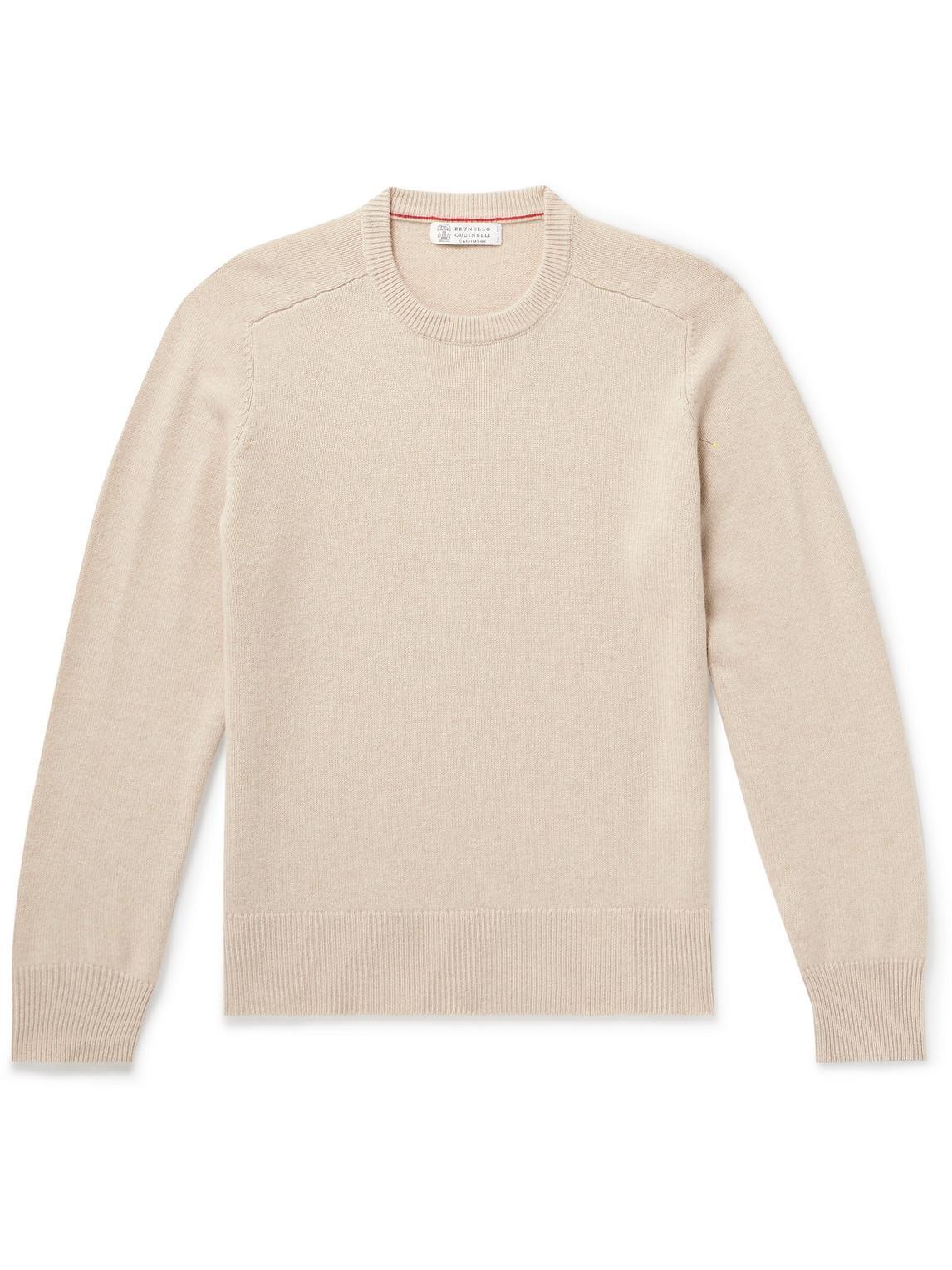 BRUNELLO CUCINELLI Cashmere Sweater In Neutrals Product Image