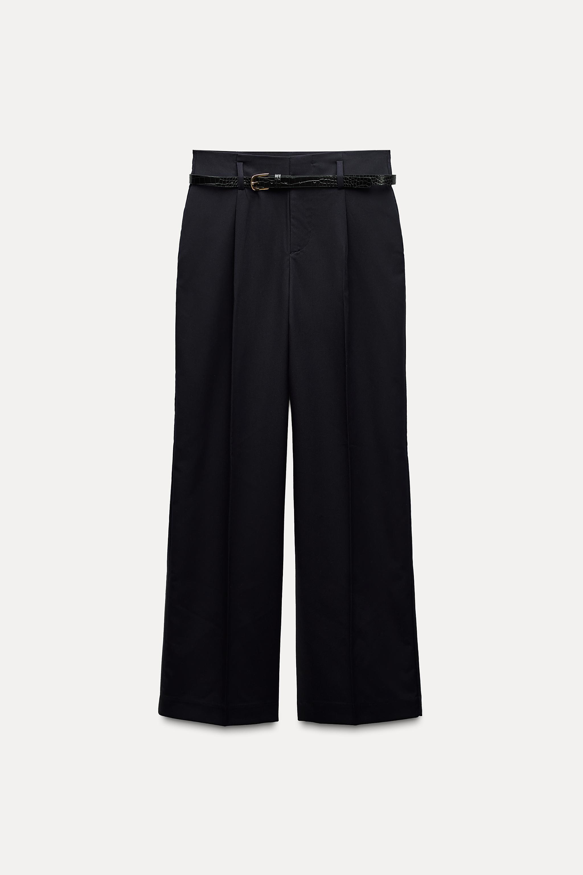 BELTED PLEATED PANTS Product Image