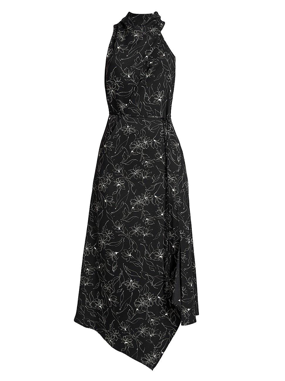 Blake Floral-Print Mock-Neck Midi Dress product image