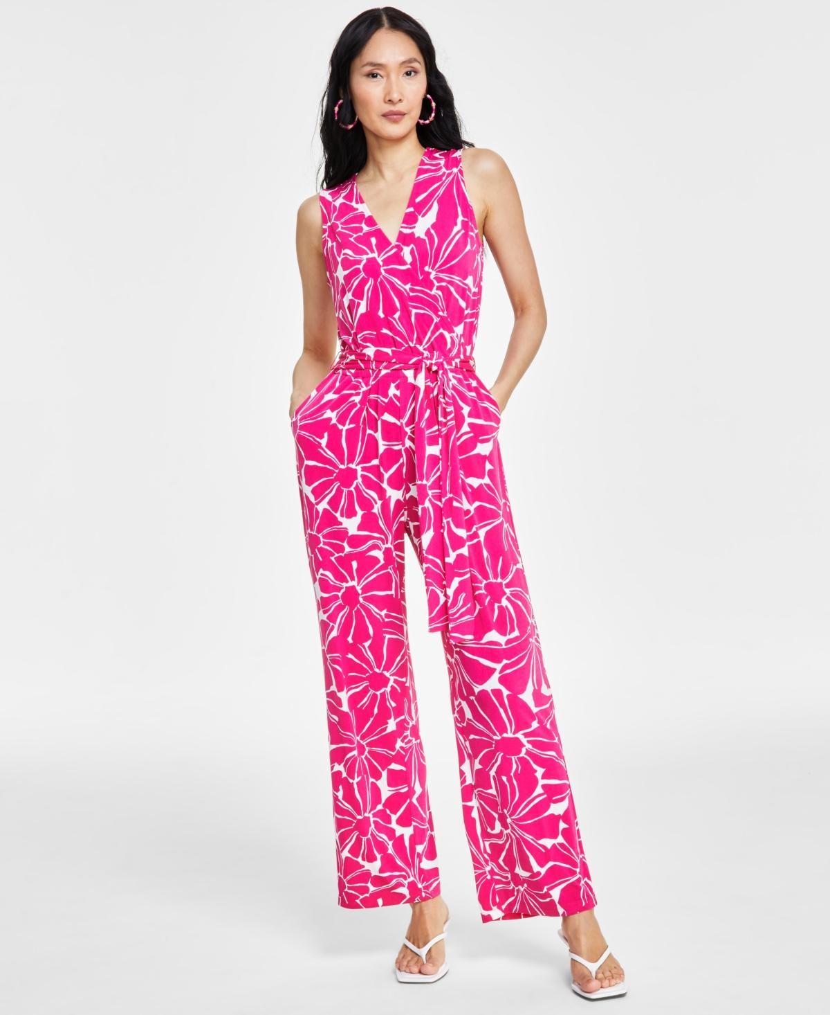 Women's Sleeveless Tie-Waist Jumpsuit, Created for Macy's  Product Image