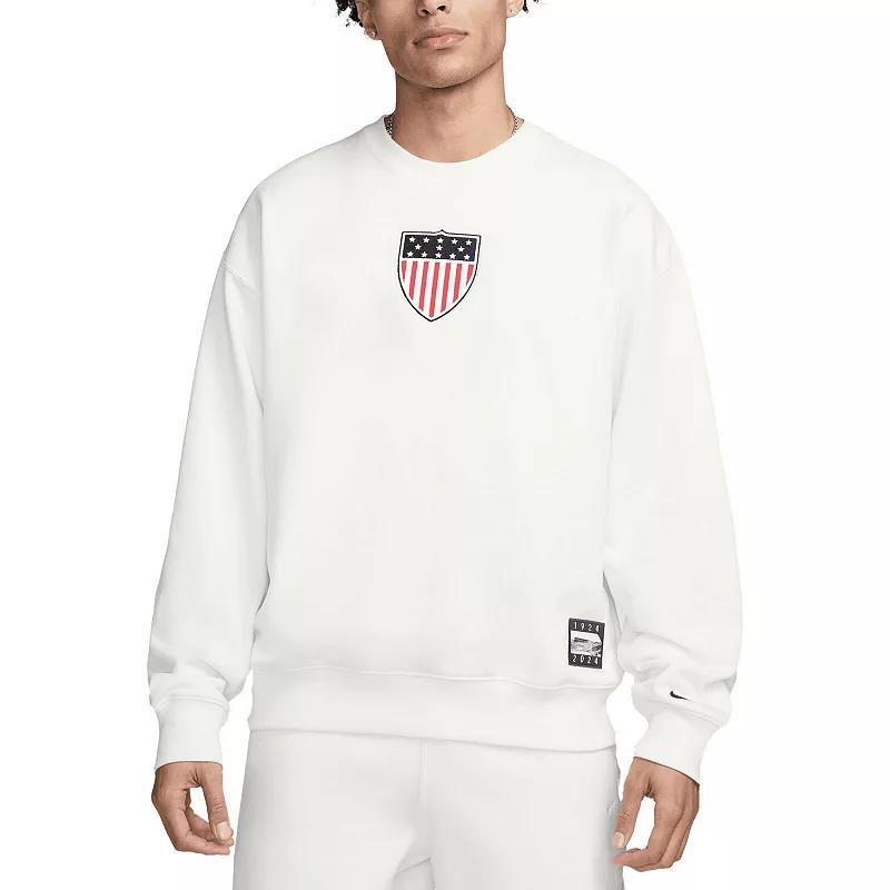 Mens Nike White Team USA Solo Swoosh 1924 Pack Pullover Sweatshirt Product Image