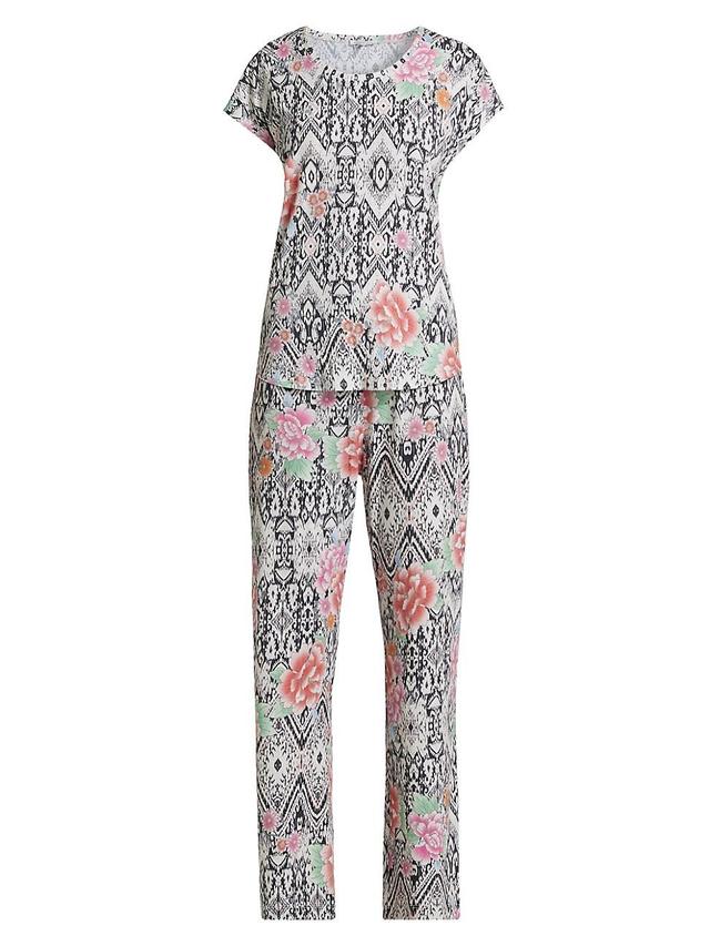 Womens Bobbie Floral Cotton-Blend Pajamas Product Image