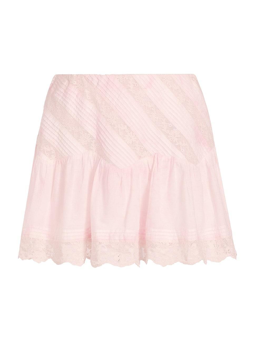 Womens Melissa Cotton & Lace Miniskirt Product Image