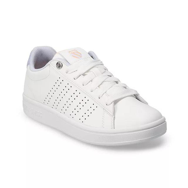 K-Swiss Base Court Womens Sneakers White Grey Peach Product Image