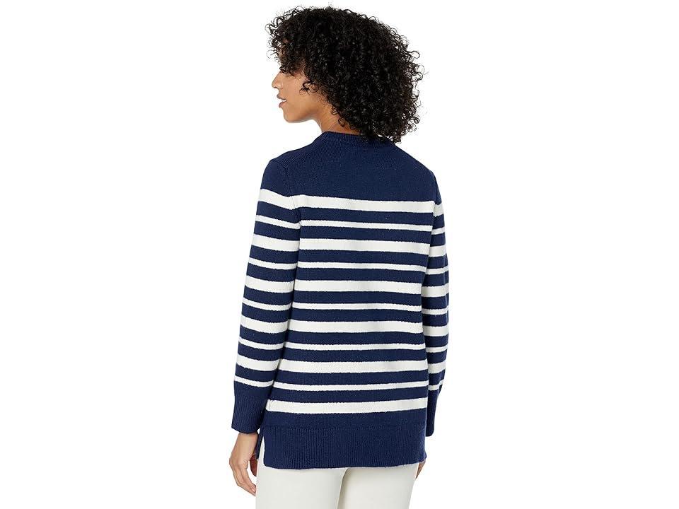 Draper James Pointelle Pullover in Varigated Stripe (Nassau Navy ) Women's Clothing Product Image