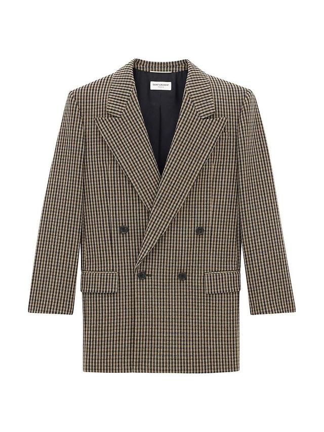 Womens Jacket in Vichy Wool Product Image