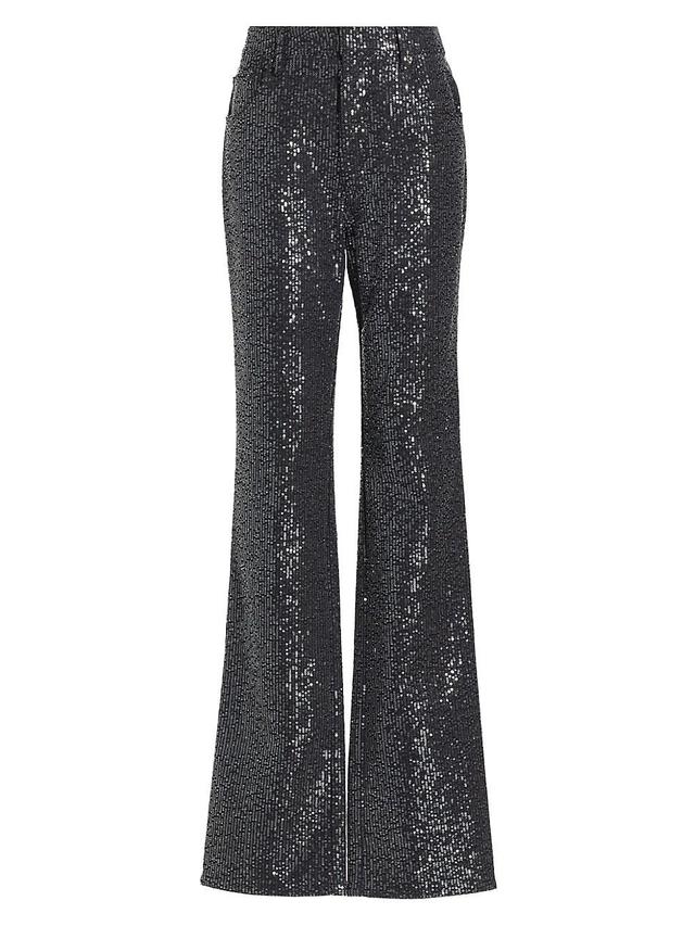 Womens Sequin Flared Pants Product Image