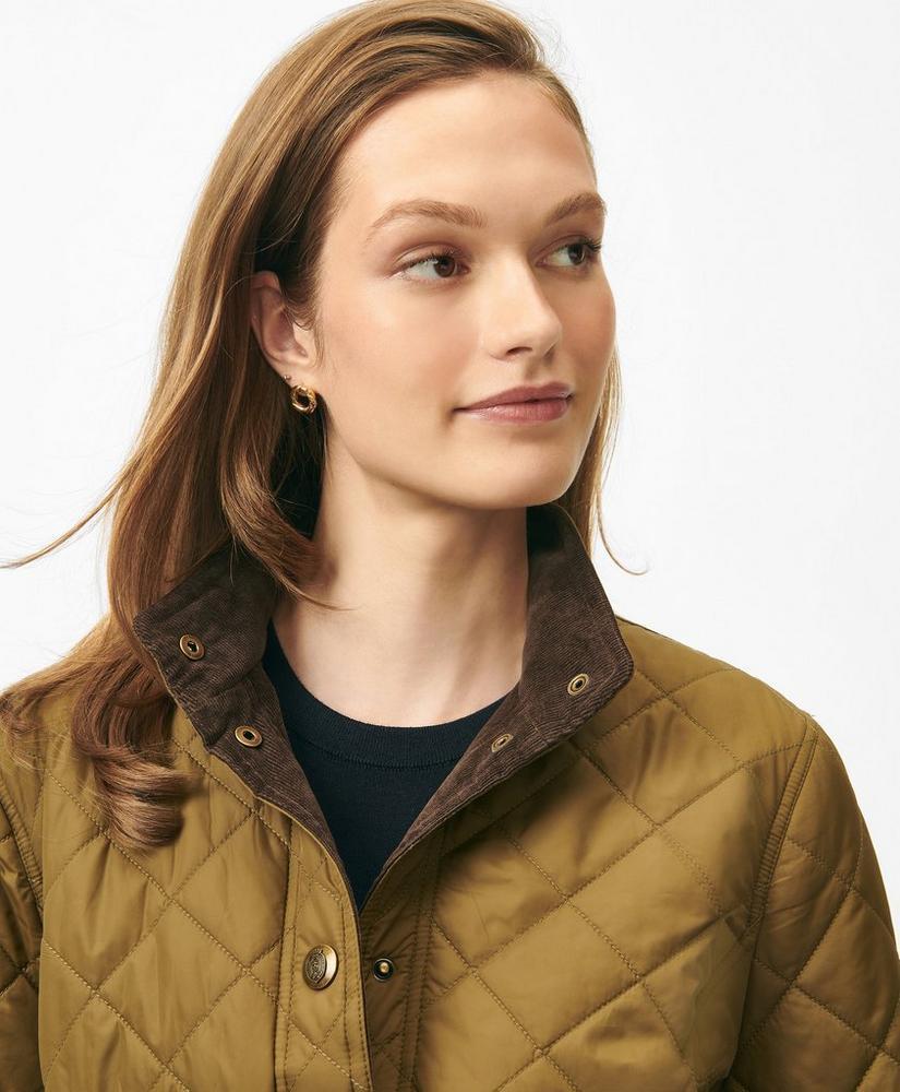 Belted Military-Inspired Quilted Jacket in Nylon Product Image