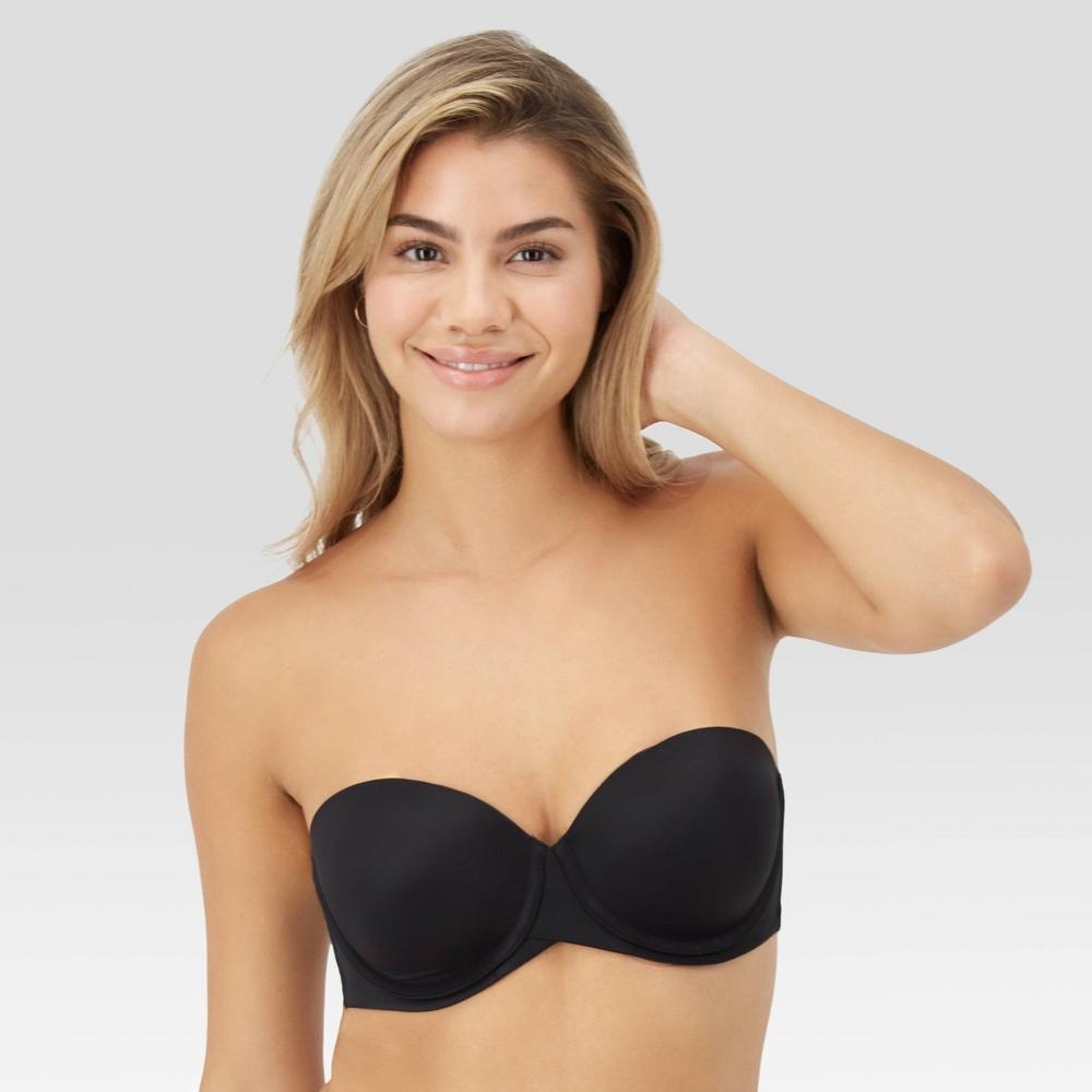 Maidenform Self Expressions Womens Stay Put Detachable Bra SE6990 - Black 38B Product Image