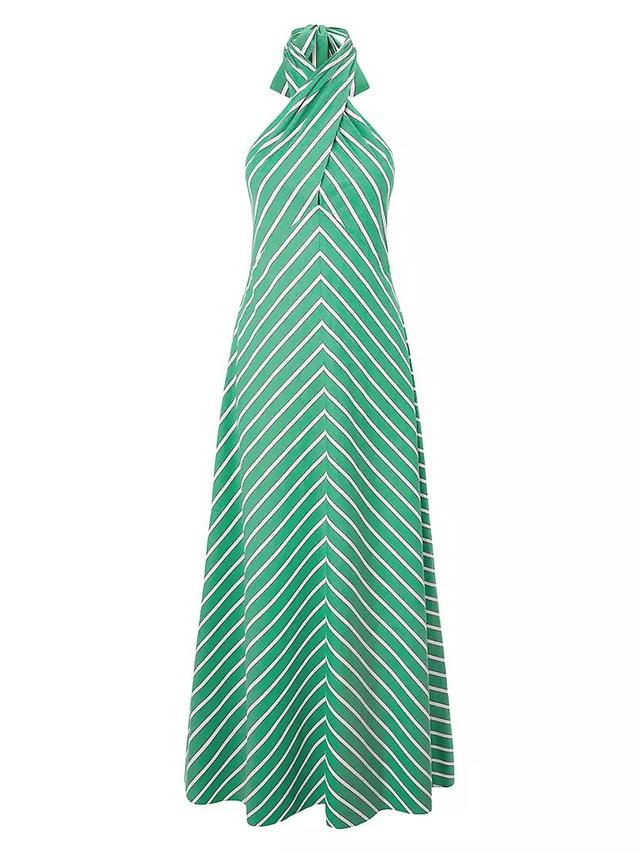 Dawn Striped Halter Dress Product Image