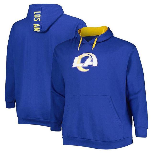 Mens Royal Los Angeles Rams Big & Tall Logo Pullover Hoodie Product Image