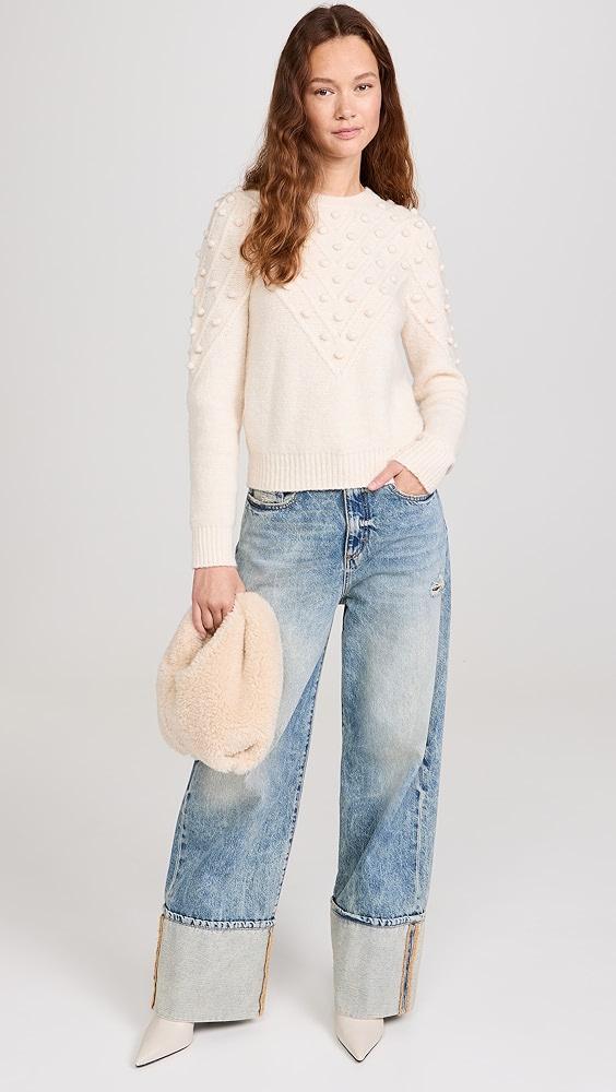 English Factory Pom Pom Detail Long Sleeve Sweater | Shopbop Product Image