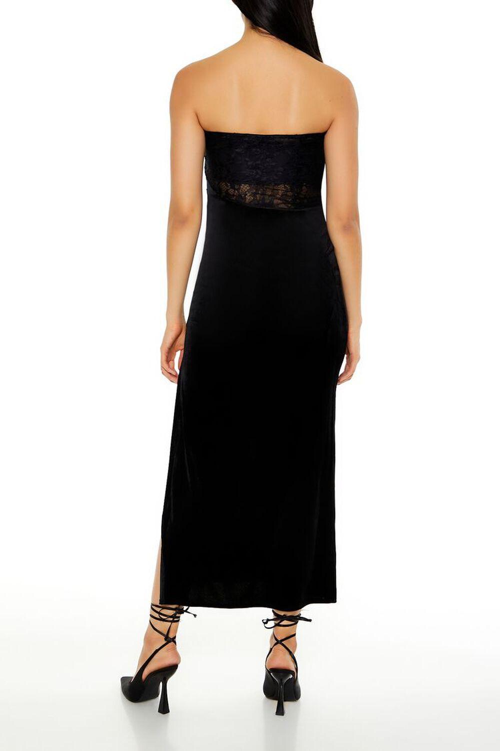 Strapless Velour Lace Midi Dress | Forever 21 Product Image