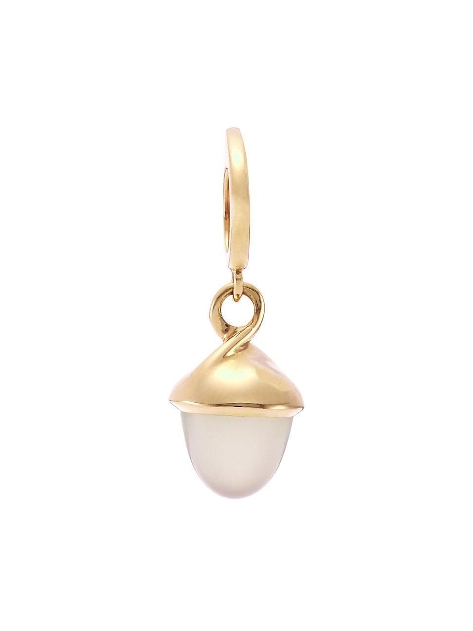 Womens Mikado 18K Rose Gold & Sand Moonstone Acorn Pendant Product Image