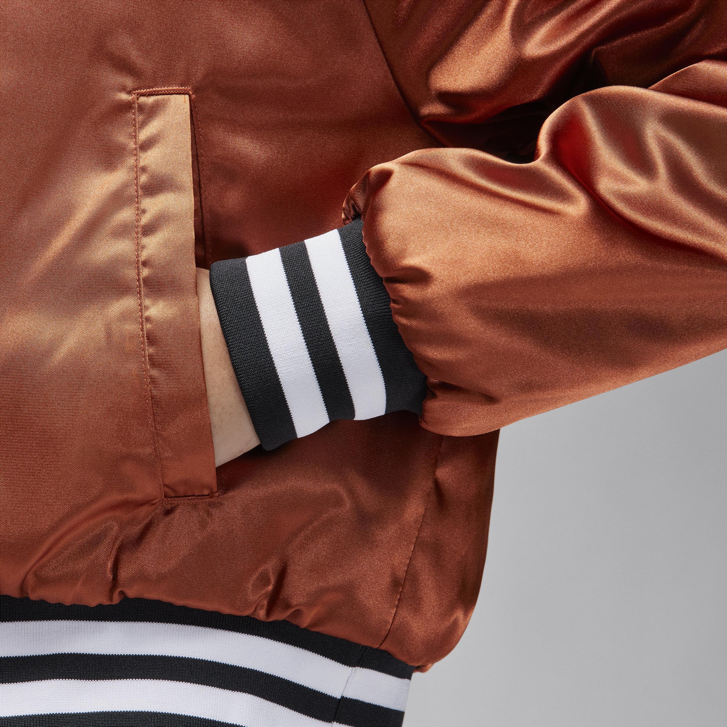 Jordan Varsity bomber jacket in peach Product Image