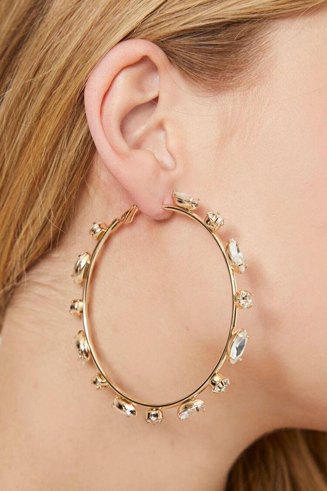 Faux Gem Hoop Earrings | Forever 21 Product Image