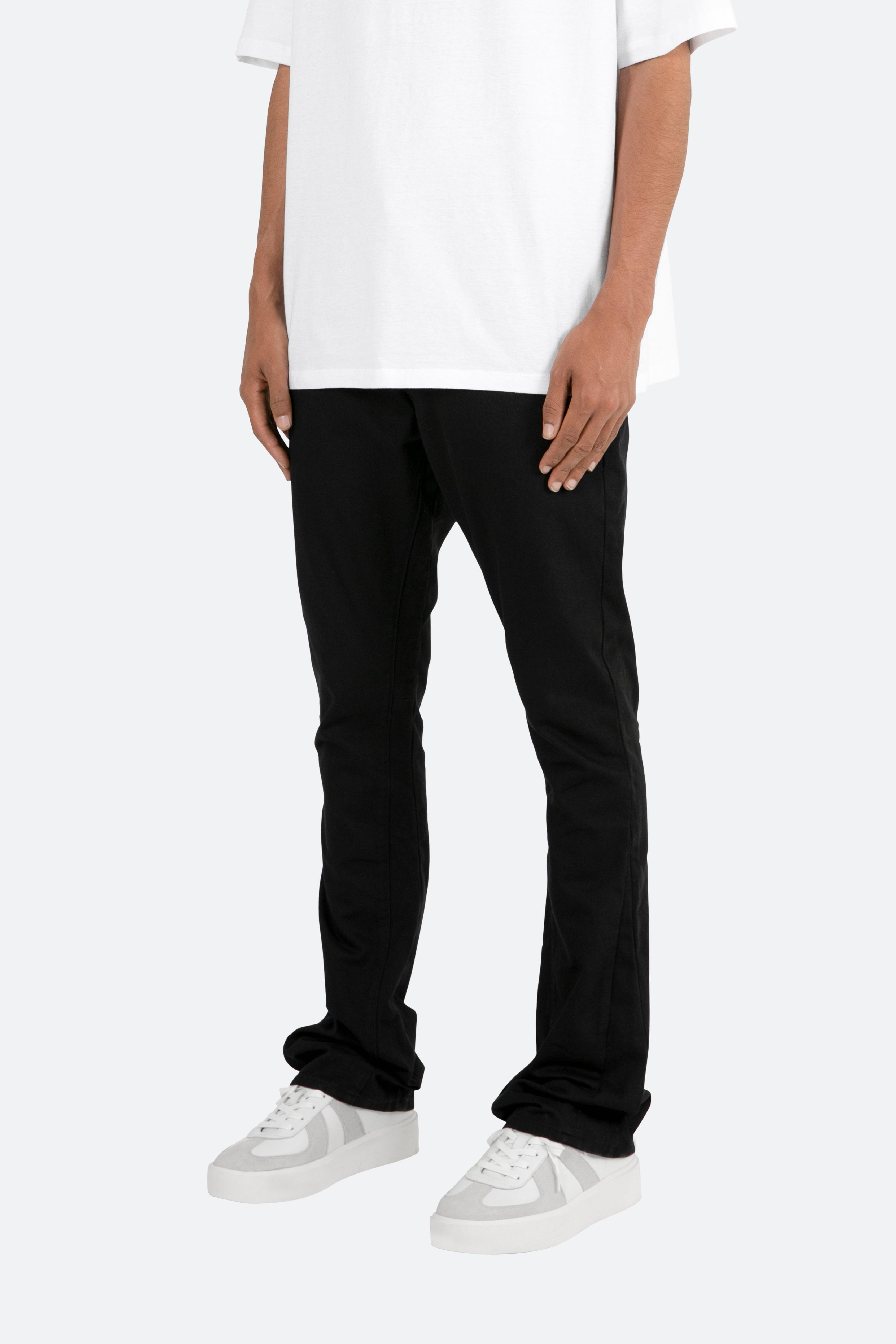 B472 Twill Flare Pants - Black Male Product Image