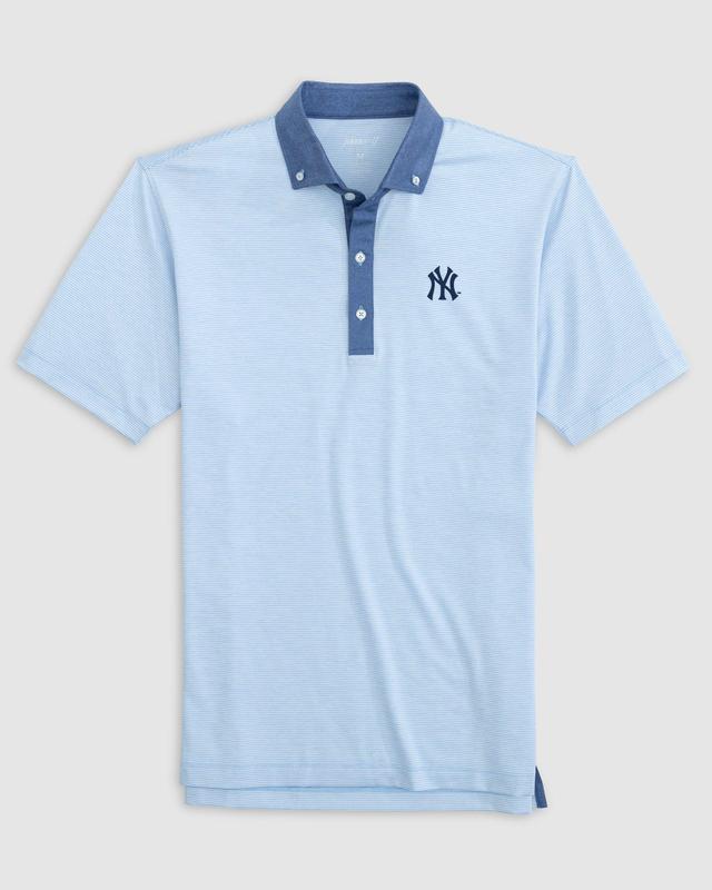 New York Yankees Walsh Striped Jersey Performance Polo Product Image