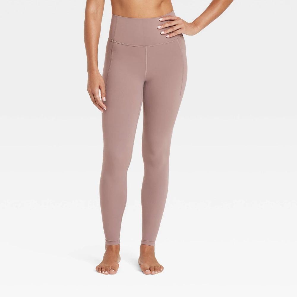 Womens Everyday Soft Ultra High-Rise Pocketed Leggings - All In Motion Light Brown M Product Image