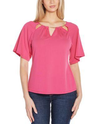 Belldini Womens Cutout Detail Knit Top Product Image